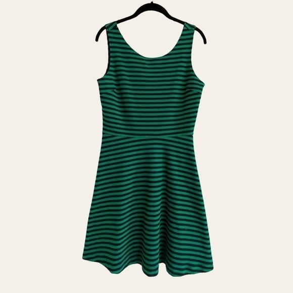 AMERICAN EAGLE, GREEN & BLUE STRIPE DRESS, SIZE 12. - Picture 1 of 6